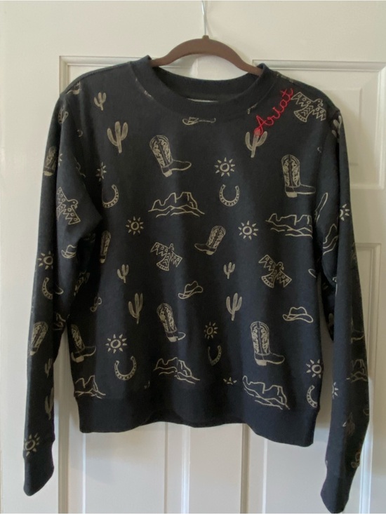 Ariat Tops - Southwestern Graphic Sweatshirt with Tan Motifs